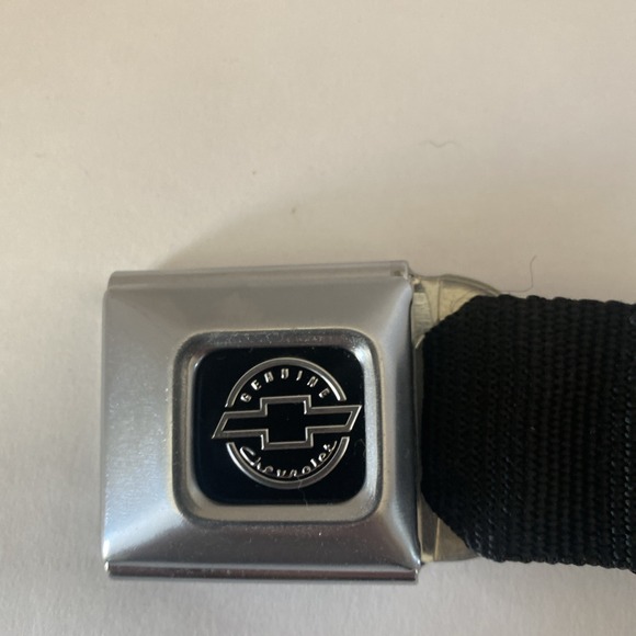 Buckle-Down Belt.  Seatbelt Fashion Belt Chevy GM Black Unisex - Pretty Cool! - Picture 5 of 5